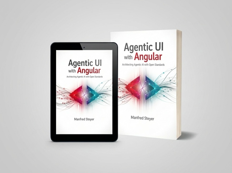 Cover of the eBook Agentic UI with Angular by Manfred Steyer